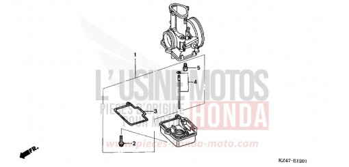 VERGASER O.P. (BAUSATZ) (CR125R2,3) CR125R2 de 2002